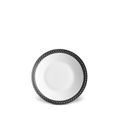L&#39;Objet Soie Tressee Black Sauce Dish with Spoon Rest ST562, MPN: ST562,