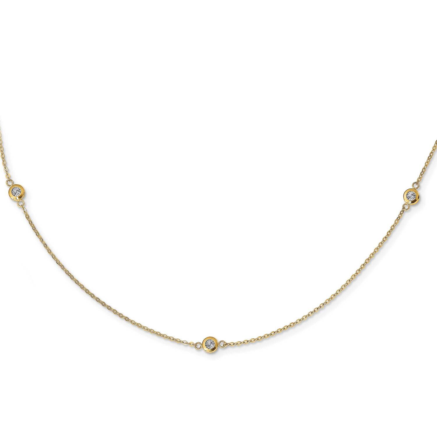 Leslie&#39;s Diamond-cut Necklace 14k Two-tone Gold Polished HB-LF1408-20, MPN: LF1408-20, 191101739002