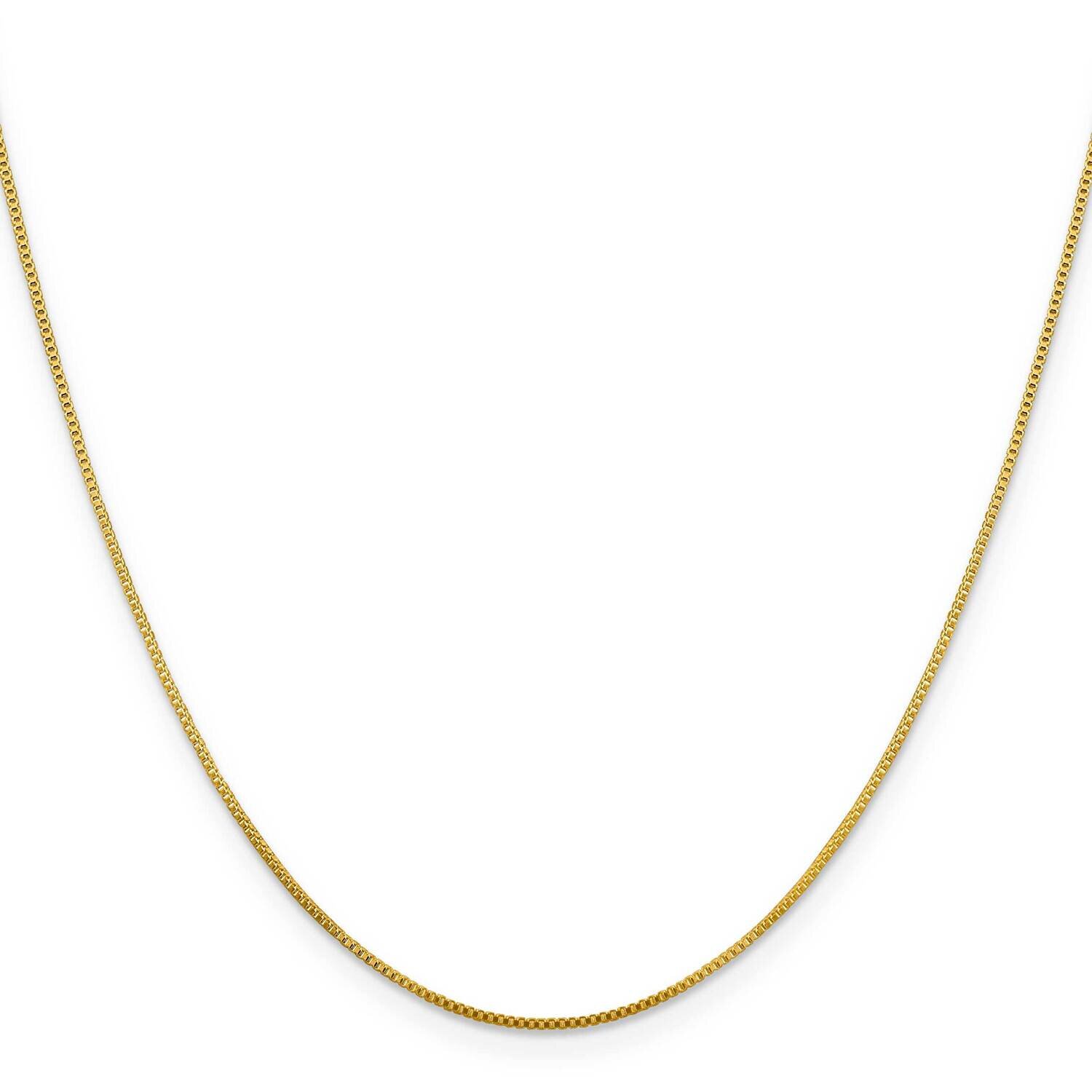 Flash Gold-plated .8mm Box Chain Sterling Silver QBX015G-16