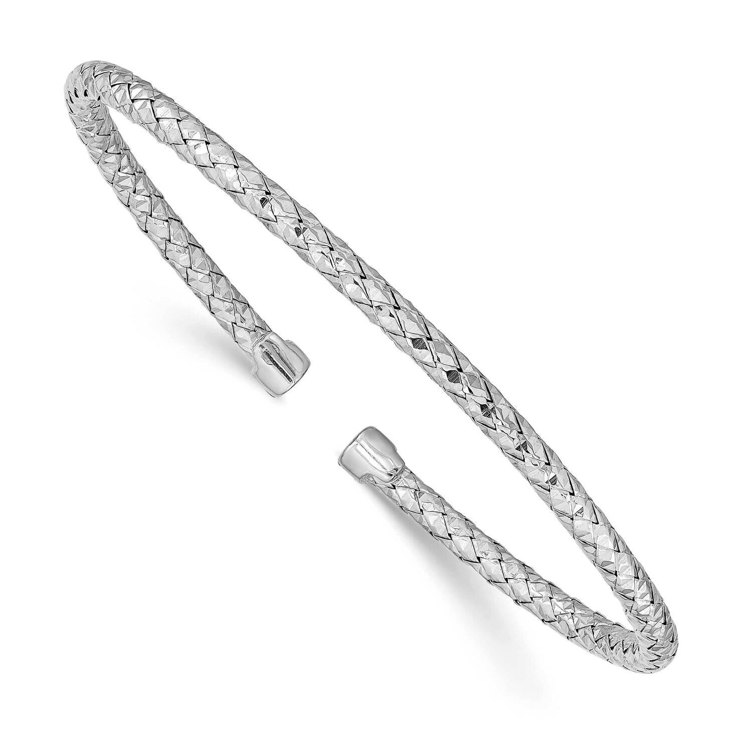 Polished Bangle Sterling Silver Rhodium-plated HB-QLF1121