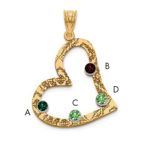 Family Pendant Gold Plated Sterling Silver QMP2/4GP, MPN: QMP2/4GP,