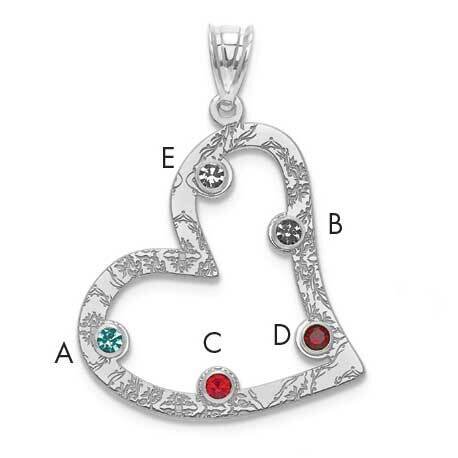 Crystal Family Pendant Sterling Silver Rhodium-plated QMP2/5SS, MPN: QMP2/5SS,