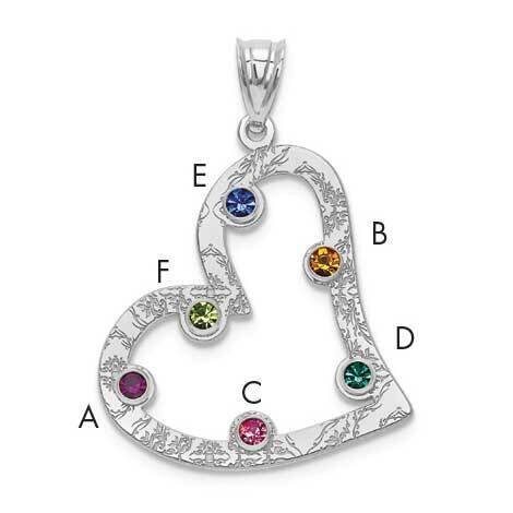 Crystal Family Pendant Sterling Silver Rhodium-plated QMP2/6SS, MPN: QMP2/6SS,