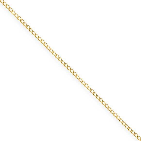 Flash Gold-plated Curb Chain Sterling Silver QPE10G-16