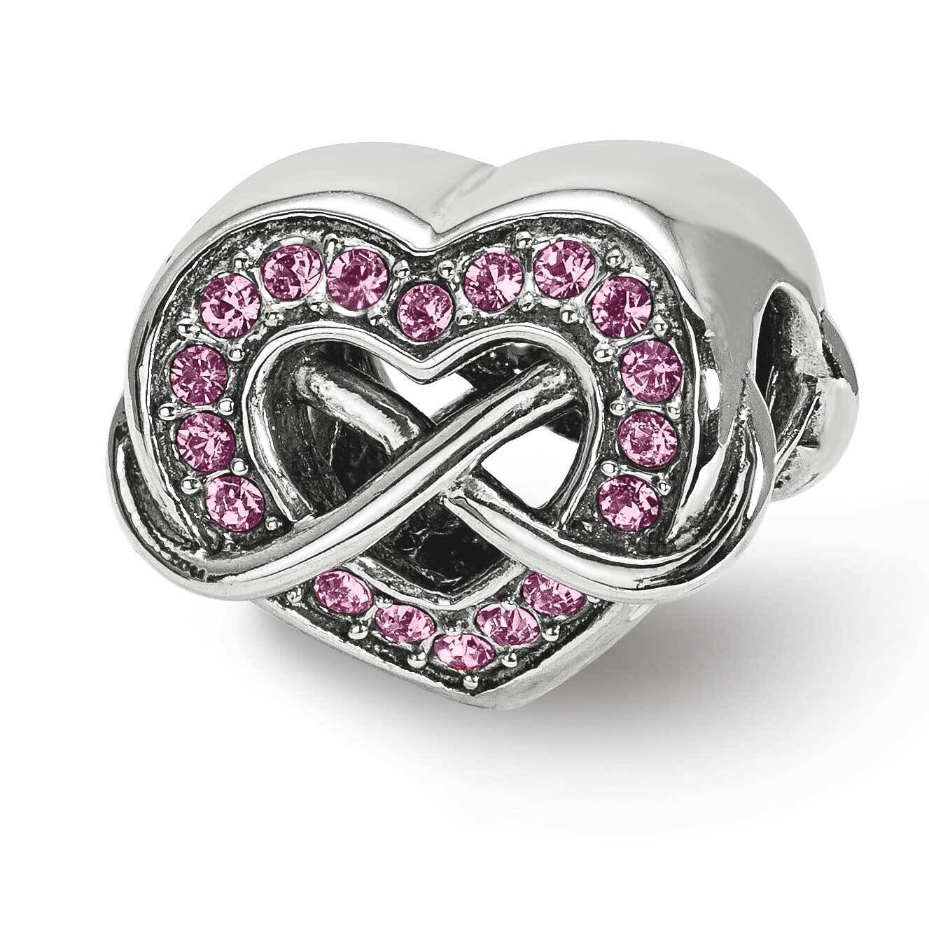 Swarovksi Crystal Infinity Symbol in Heart Bead Sterling Silver QRS3928, MPN: QRS3928,