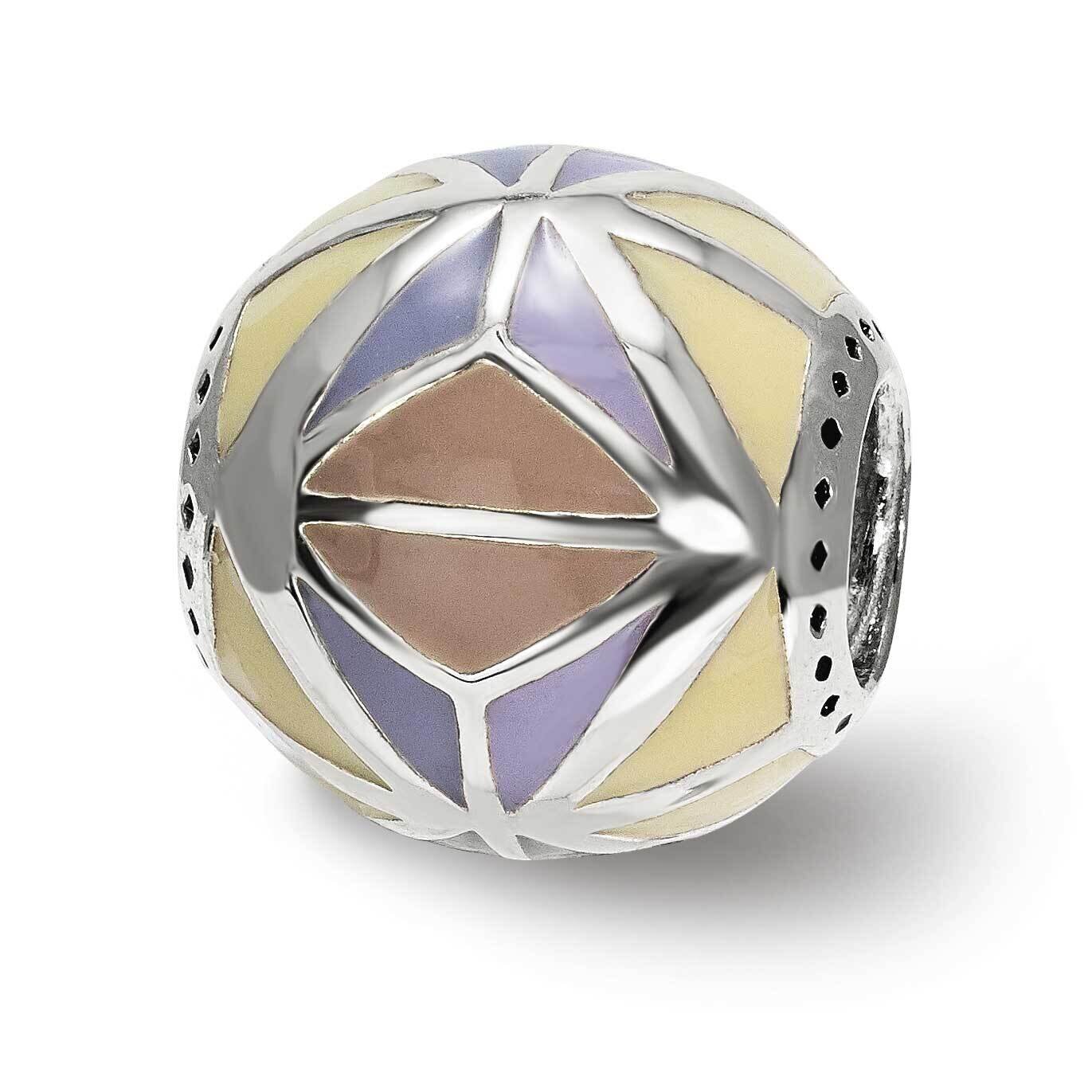 Brown,Yellow & Lavender Enameled, Silver IP-P Sterling Silver QRS3932