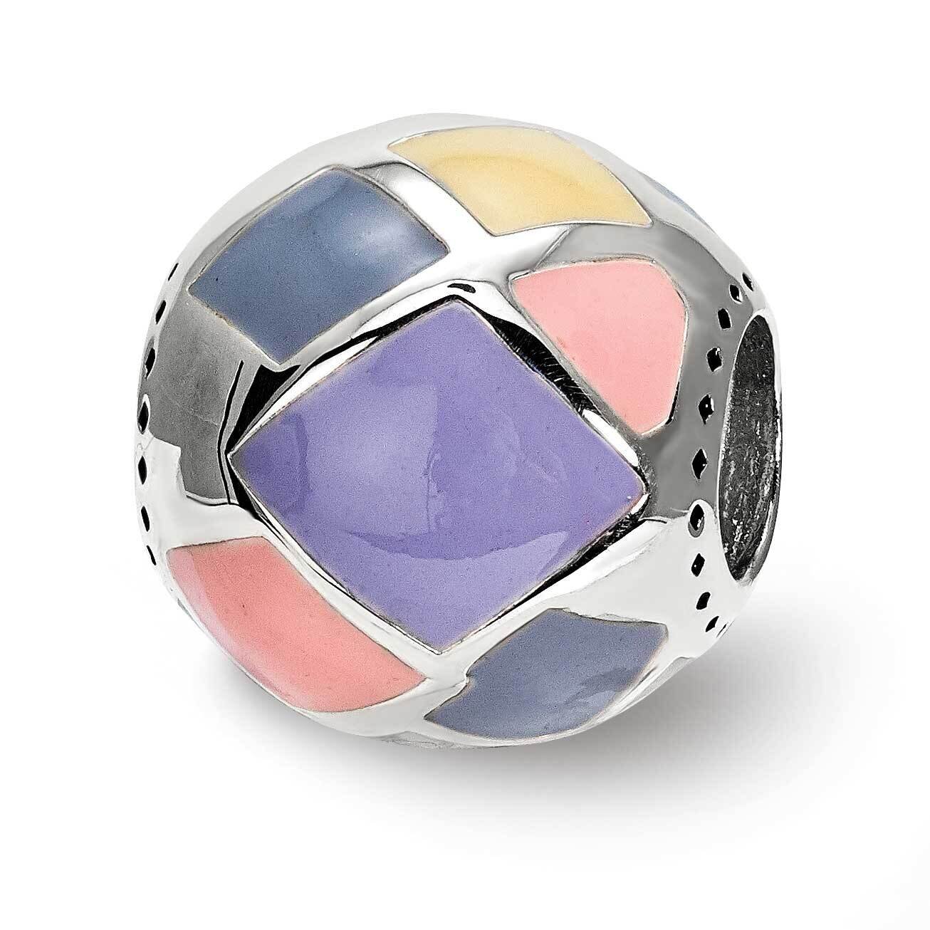 Pink,Yellow &amp; Lavender Enameled, Silver IP-Pl Sterling Silver QRS3940, MPN: QRS3940,