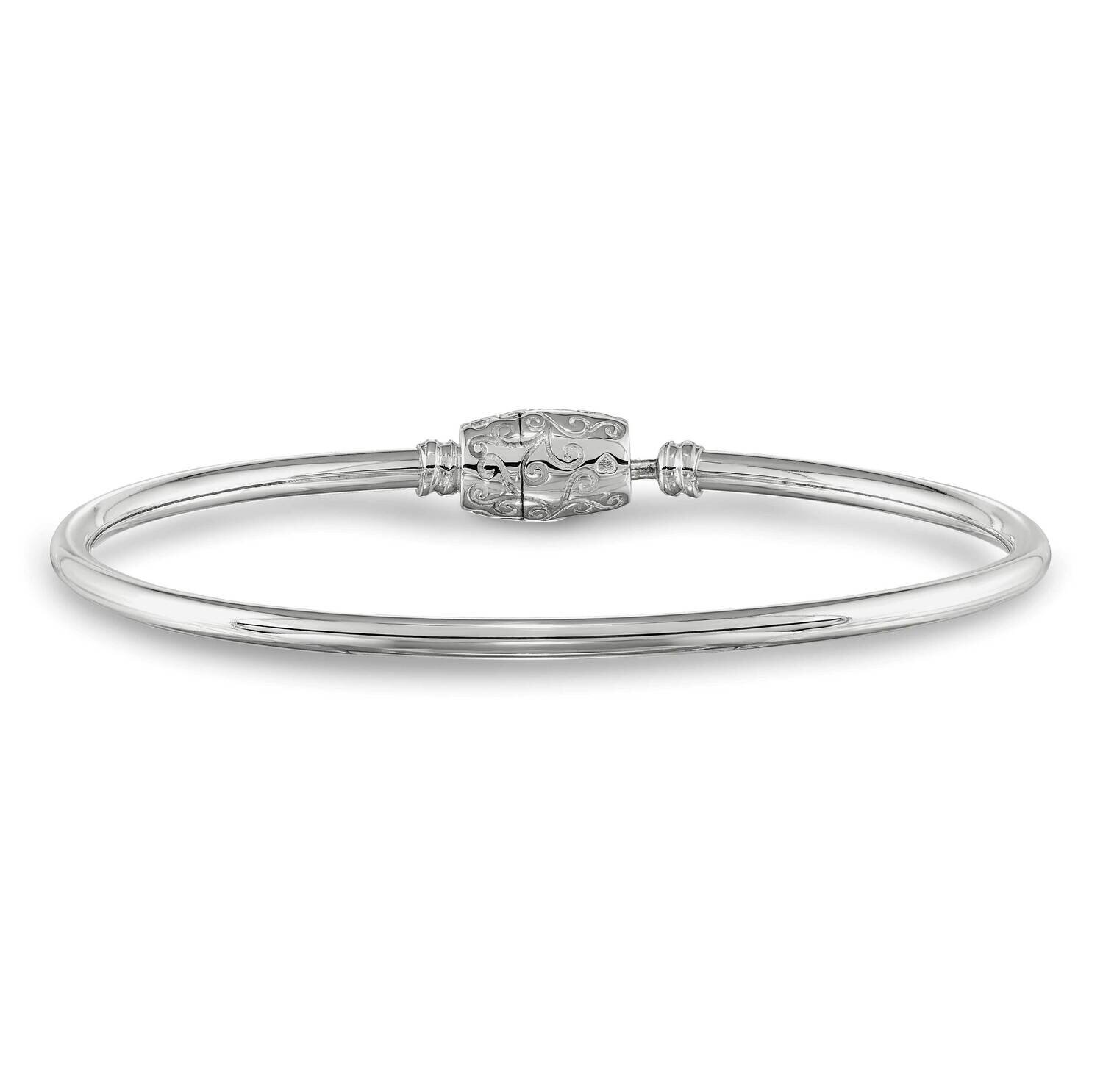 Bangle with Silver Clasp Bead Sterling Silver QRS3946