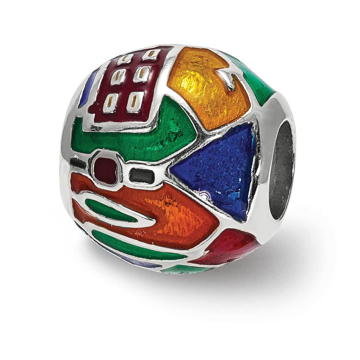 City Impressions London Moasic Enamel Bead Sterling Silver QRS3947, MPN: QRS3947,