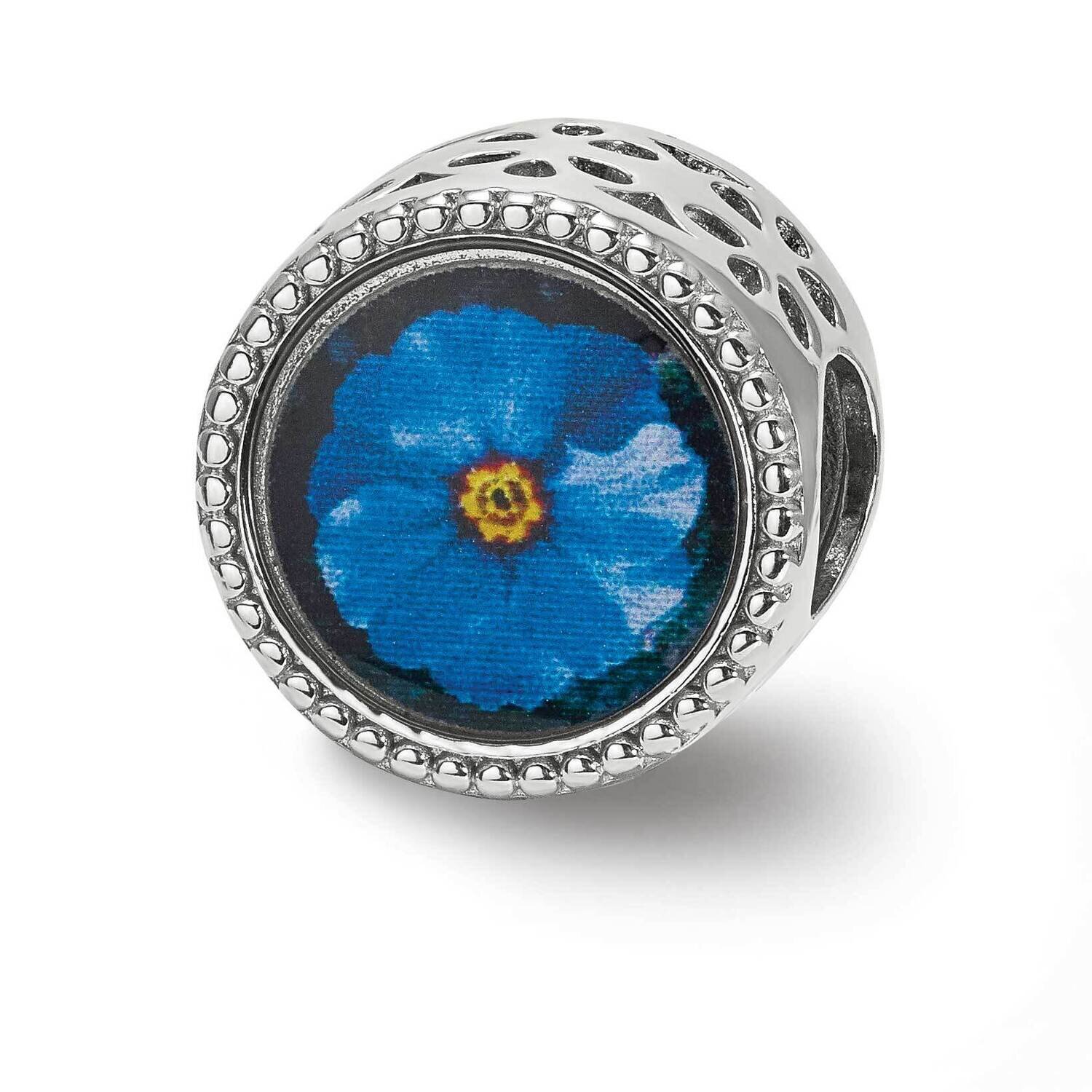 February Flower Bead Sterling Silver QRS3972, MPN: QRS3972,
