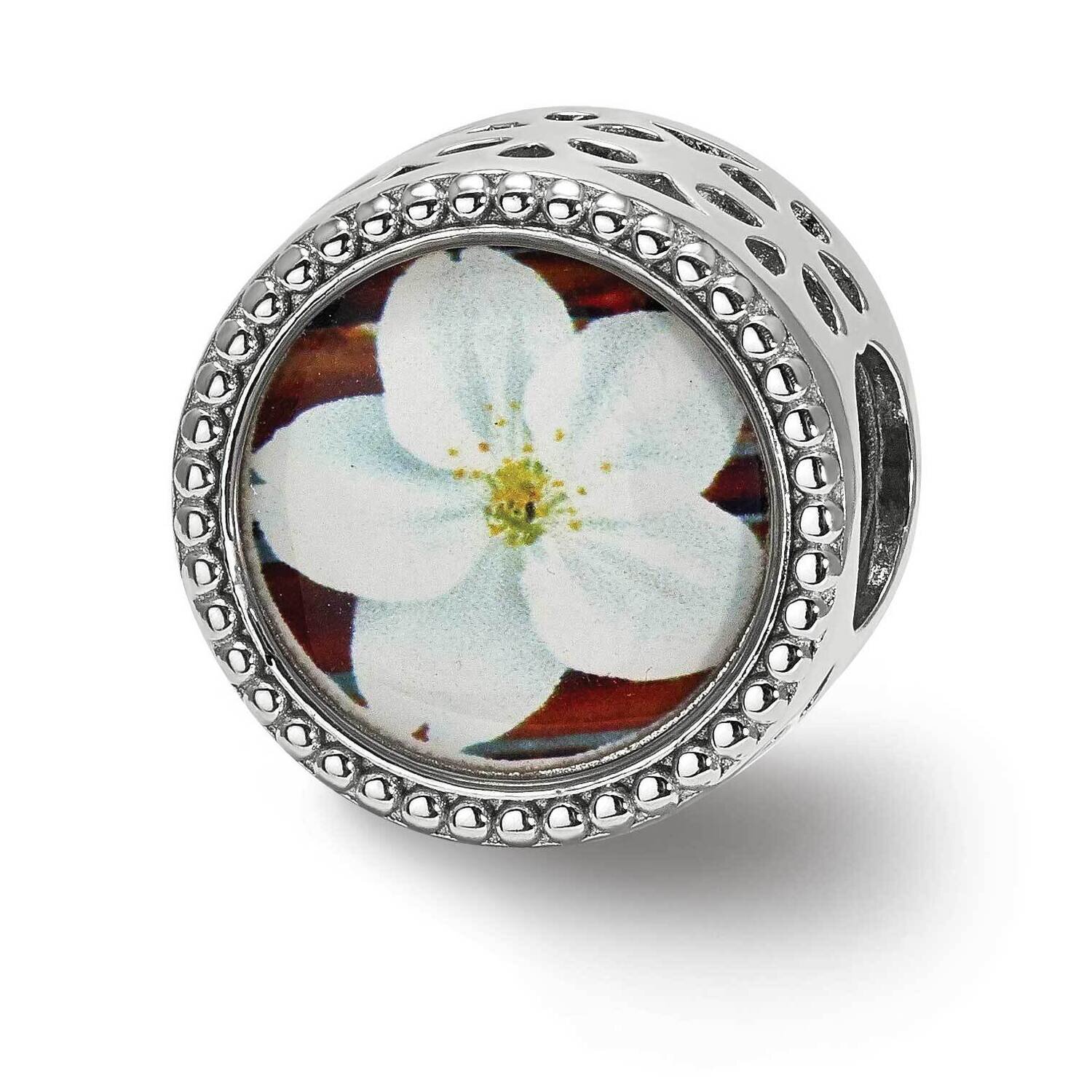 May Flower Bead Sterling Silver QRS3975, MPN: QRS3975,