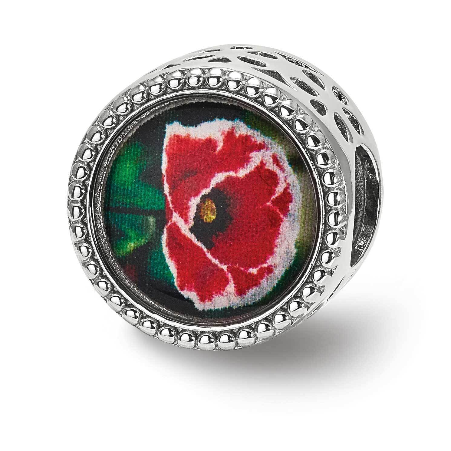 August Flower Bead Sterling Silver QRS3978, MPN: QRS3978,