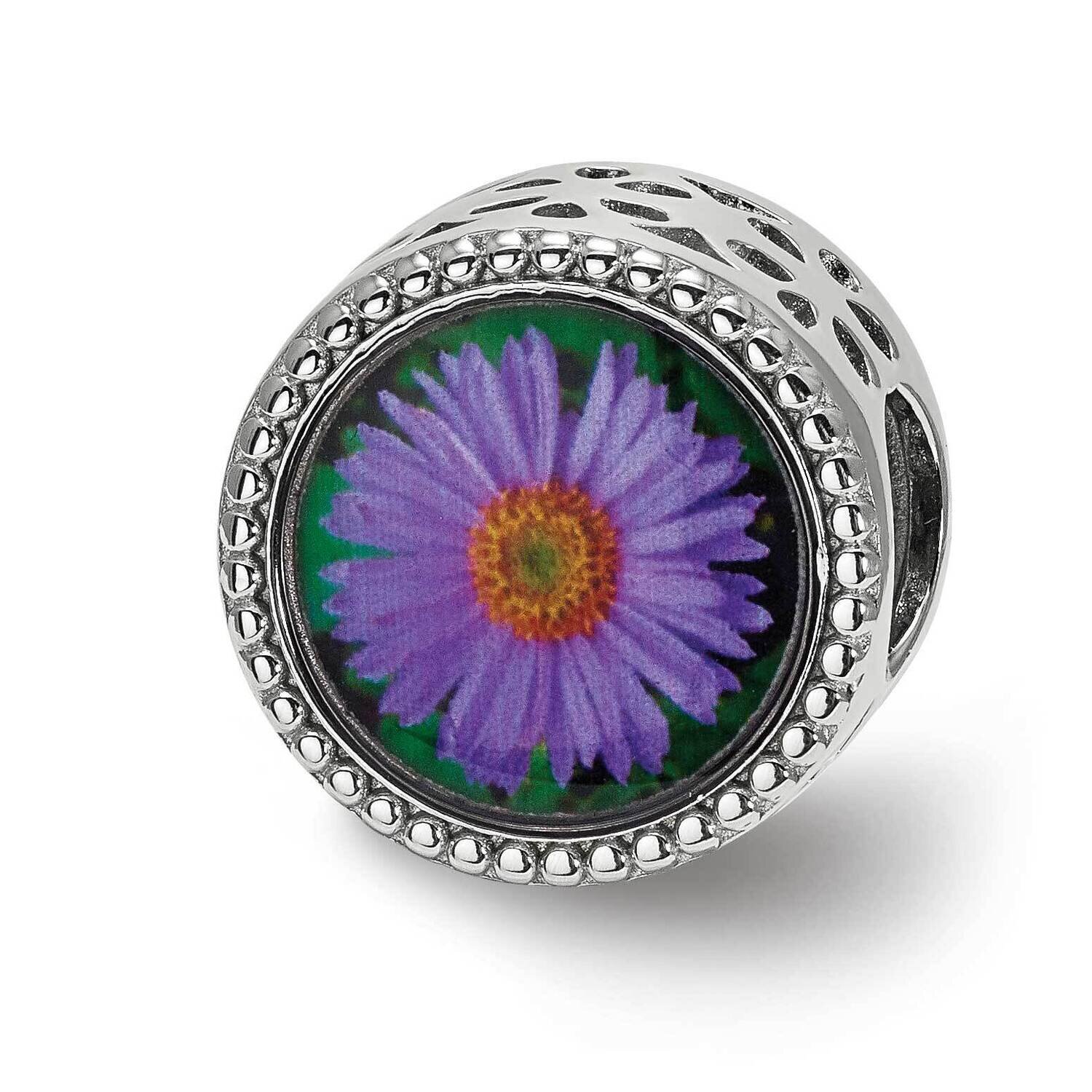 September Flower Bead Sterling Silver QRS3979, MPN: QRS3979,