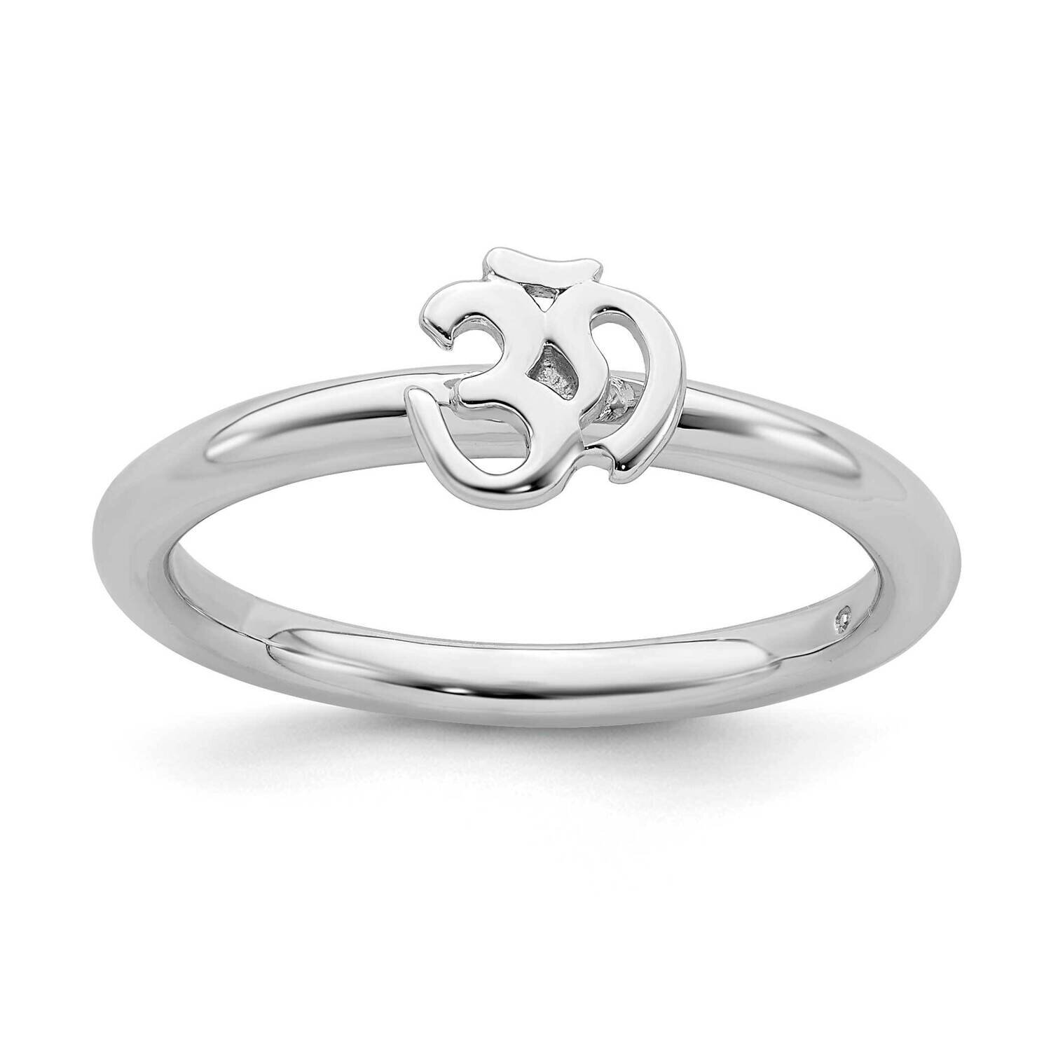 Ohm Ring Sterling Silver Rhodium-plated QSK1937, MPN: QSK1937, 191101721090