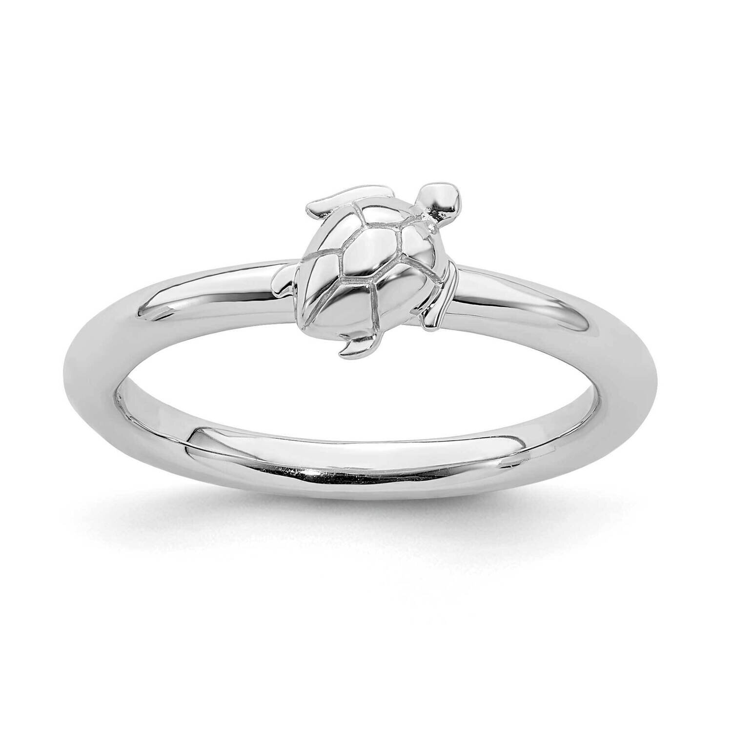 Turtle Ring Sterling Silver Rhodium-plated QSK1956, MPN: QSK1956, 191101722233