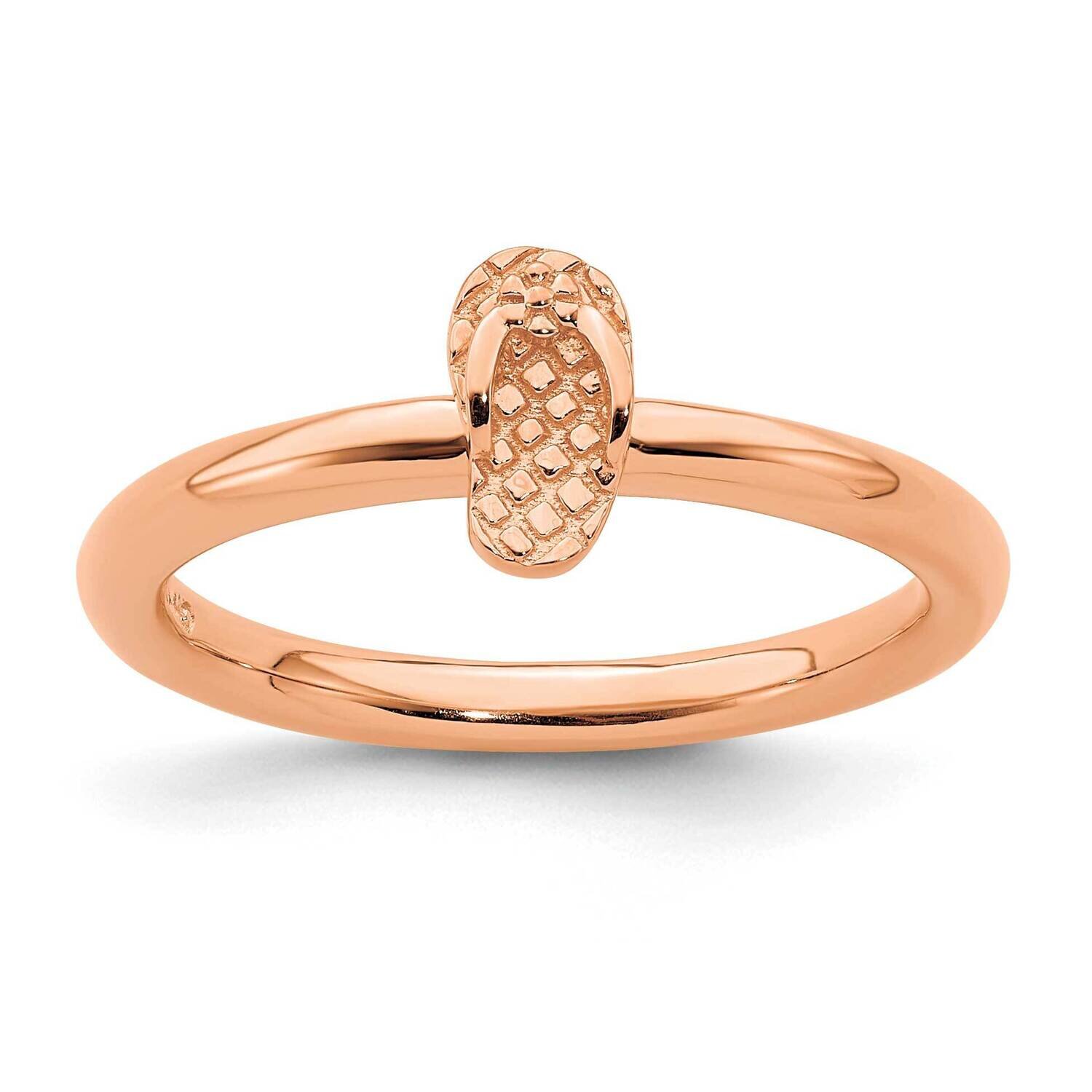 Pink-plated Flip Flop Ring Sterling Silver QSK1965, MPN: QSK1965, 191101722776