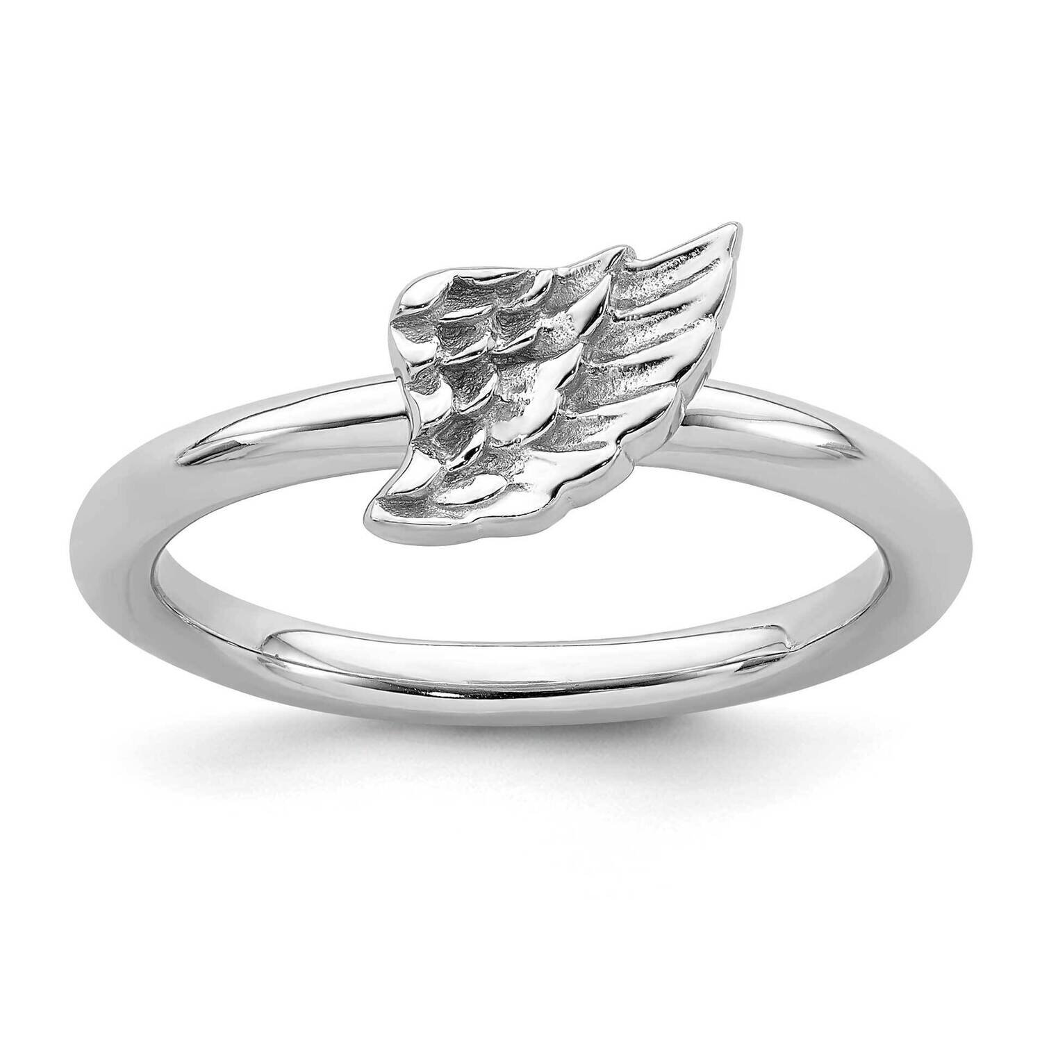 Angel Wing Ring Sterling Silver Rhodium-plated QSK1986, MPN: QSK1986, 191101724046