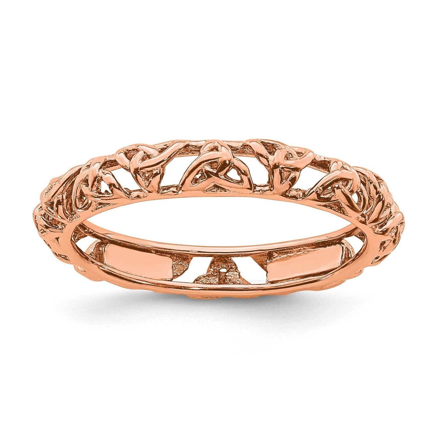 Pink-plated Celtic Knot Ring Sterling Silver QSK2008, MPN: QSK2008, 191101725340