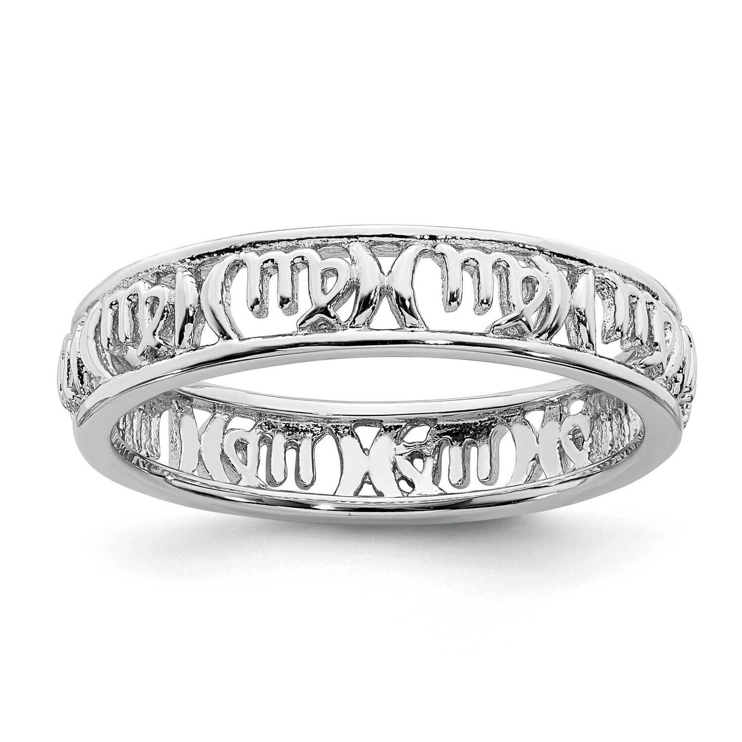 Virgo Zodiac Ring Sterling Silver QSK2019, MPN: QSK2019, 191101000393