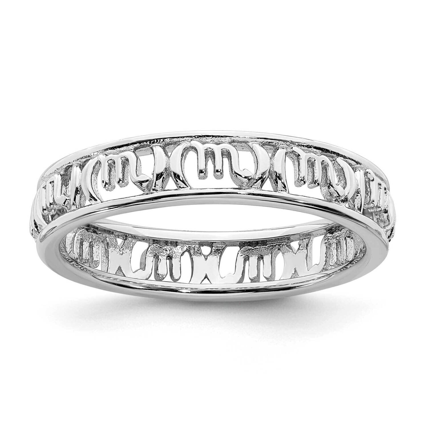 Scorpio Zodiac Ring Sterling Silver QSK2021, MPN: QSK2021, 191101000515