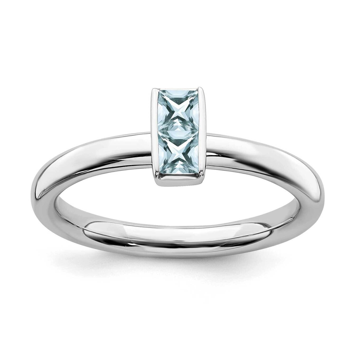 Aquamarine Ring Sterling Silver QSK2114, MPN: QSK2114, 191101210266