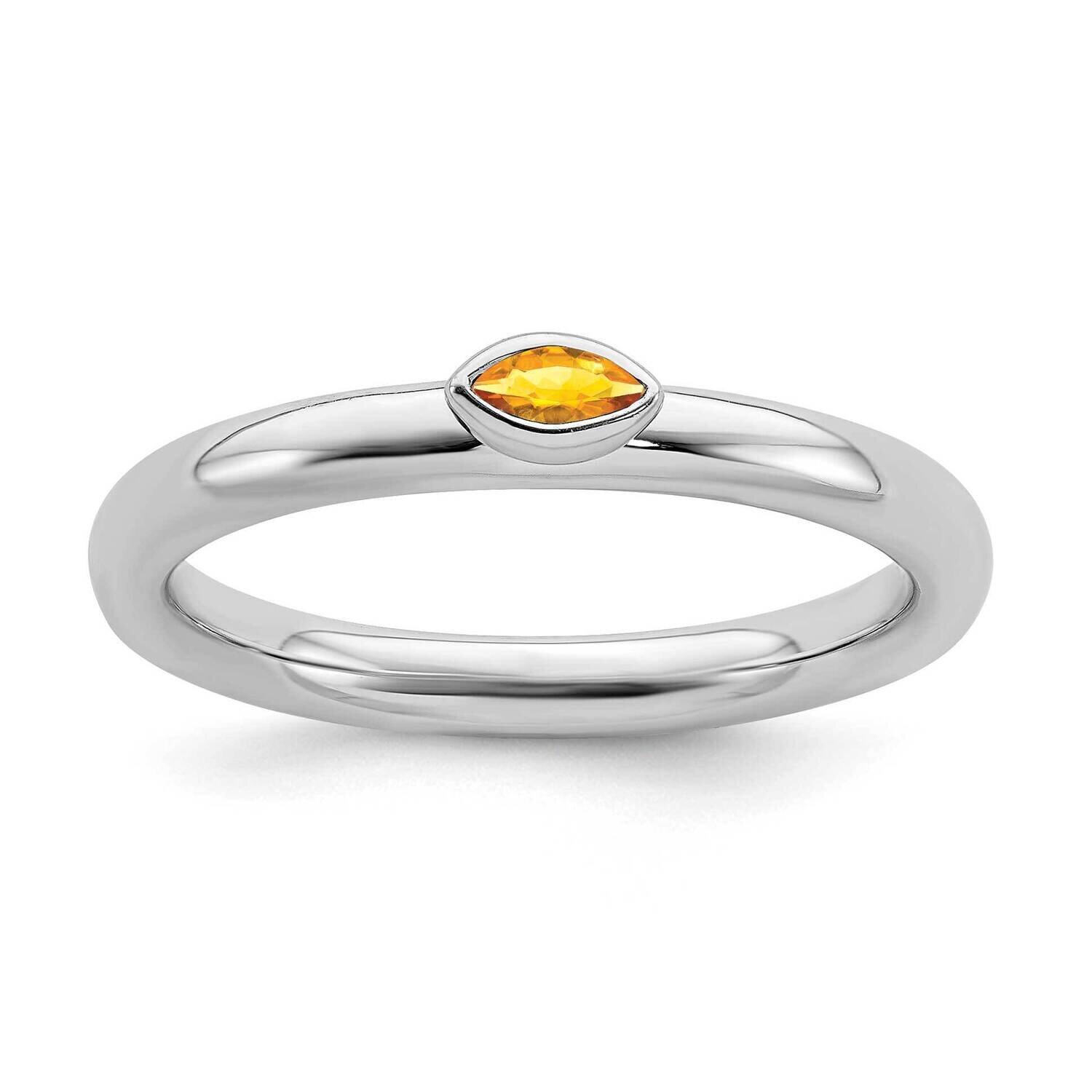 Citrine Ring Sterling Silver QSK2134, MPN: QSK2134, 191101211423