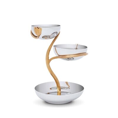 L&#39;Objet Deco Leaves 3-Tier Server Medium DL16, MPN: DL16, 816279017928