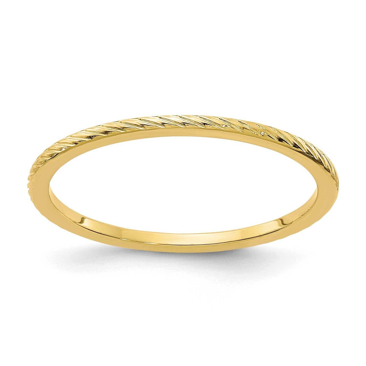 1.2mm Twisted Wire Pattern Stackable Band 14k Gold STK22-120Y
