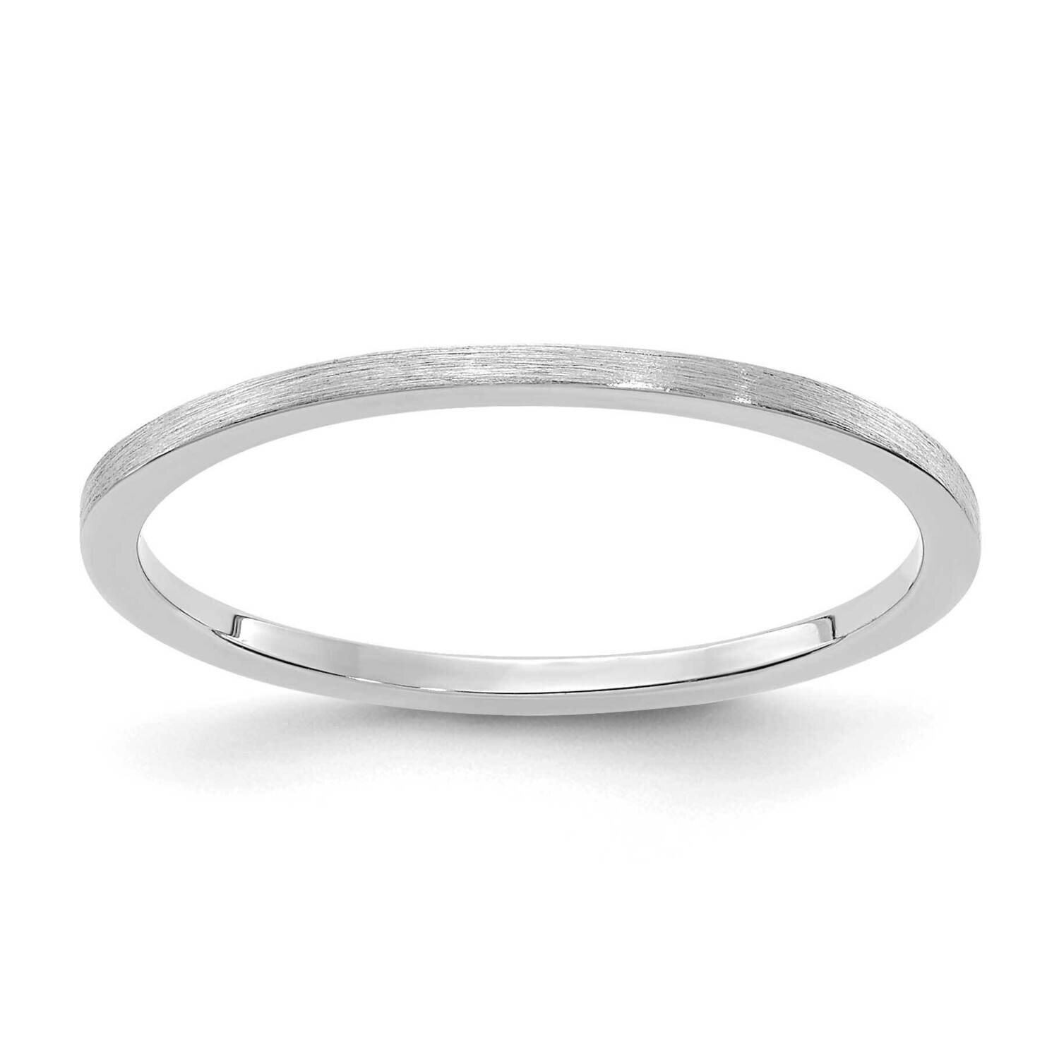 1.2mm Flat Satin Stackable Band 14k White Gold STK23-120W