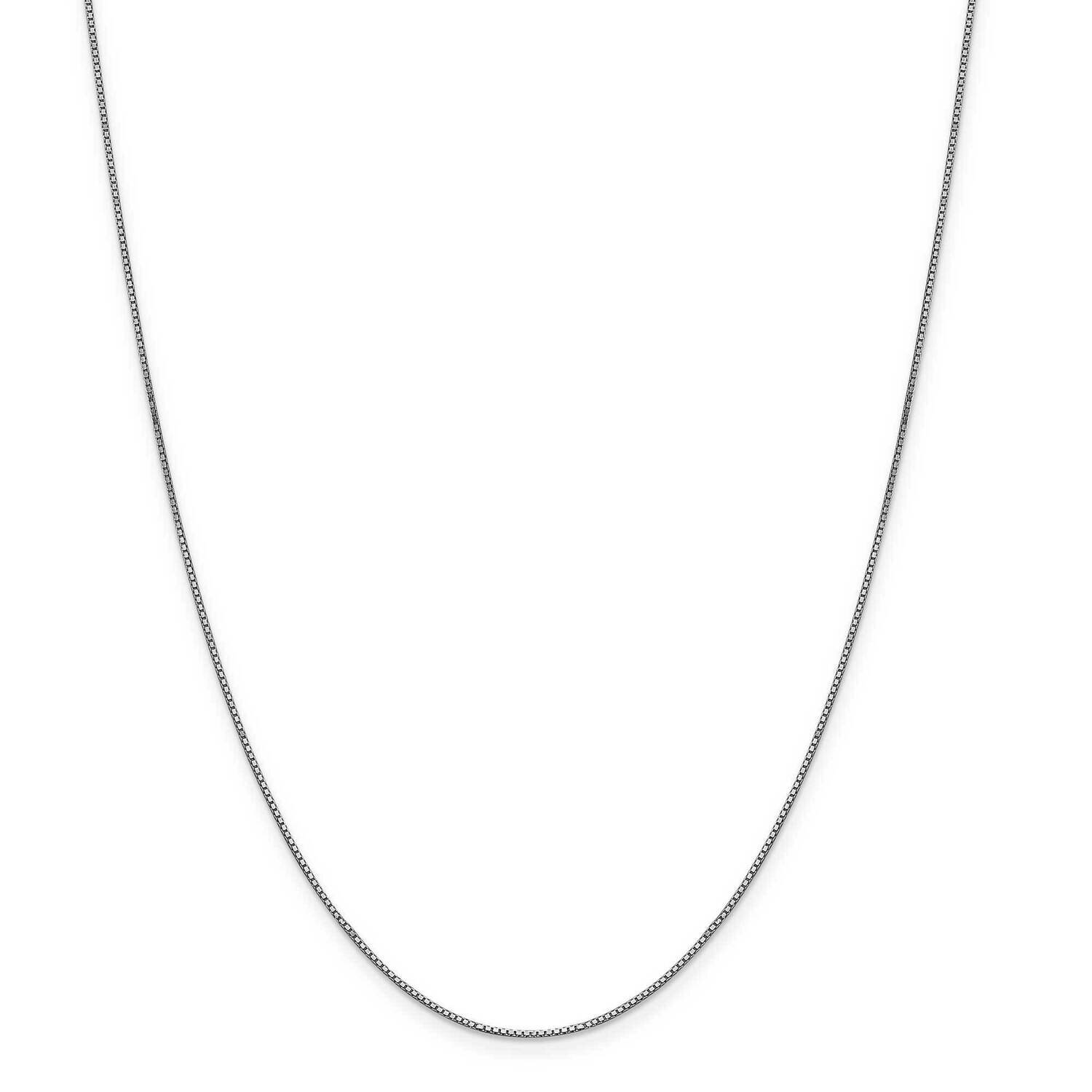 18 Inch .90mm Box Chain 14k White Gold WLB-18, MPN: WLB-18, 883957344027