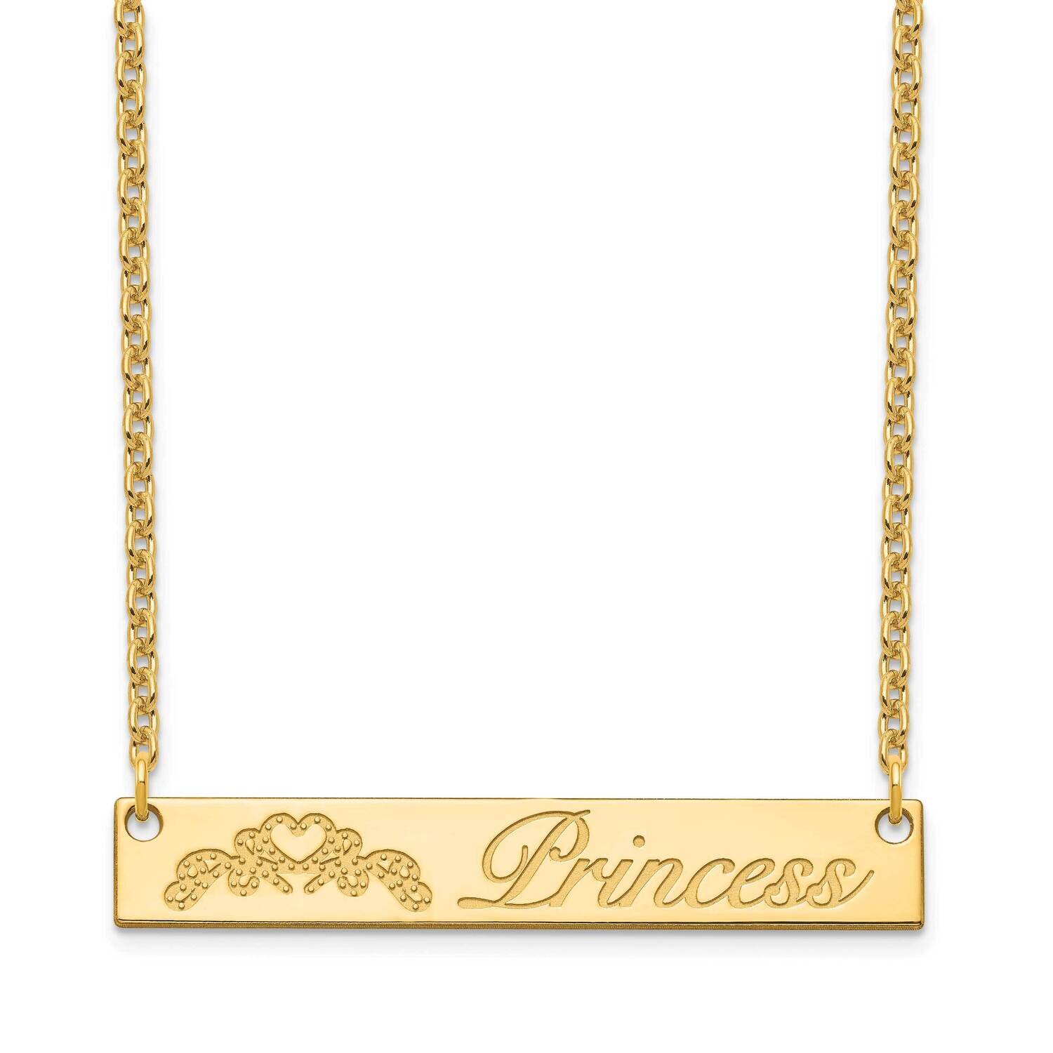 Engravable Customized Bar Necklace Gold-plated  XNA1041GP, MPN: XNA1041GP, 191101990076