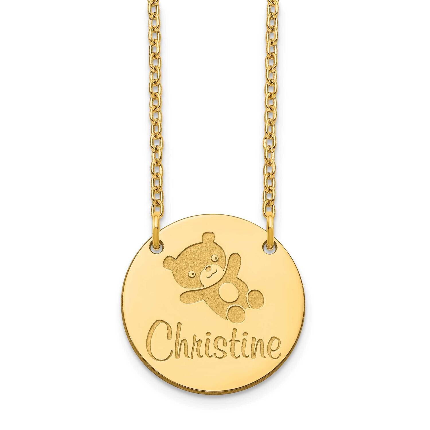 Engravable Customized Circle Necklace Gold-plated  XNA1043GP, MPN: XNA1043GP,