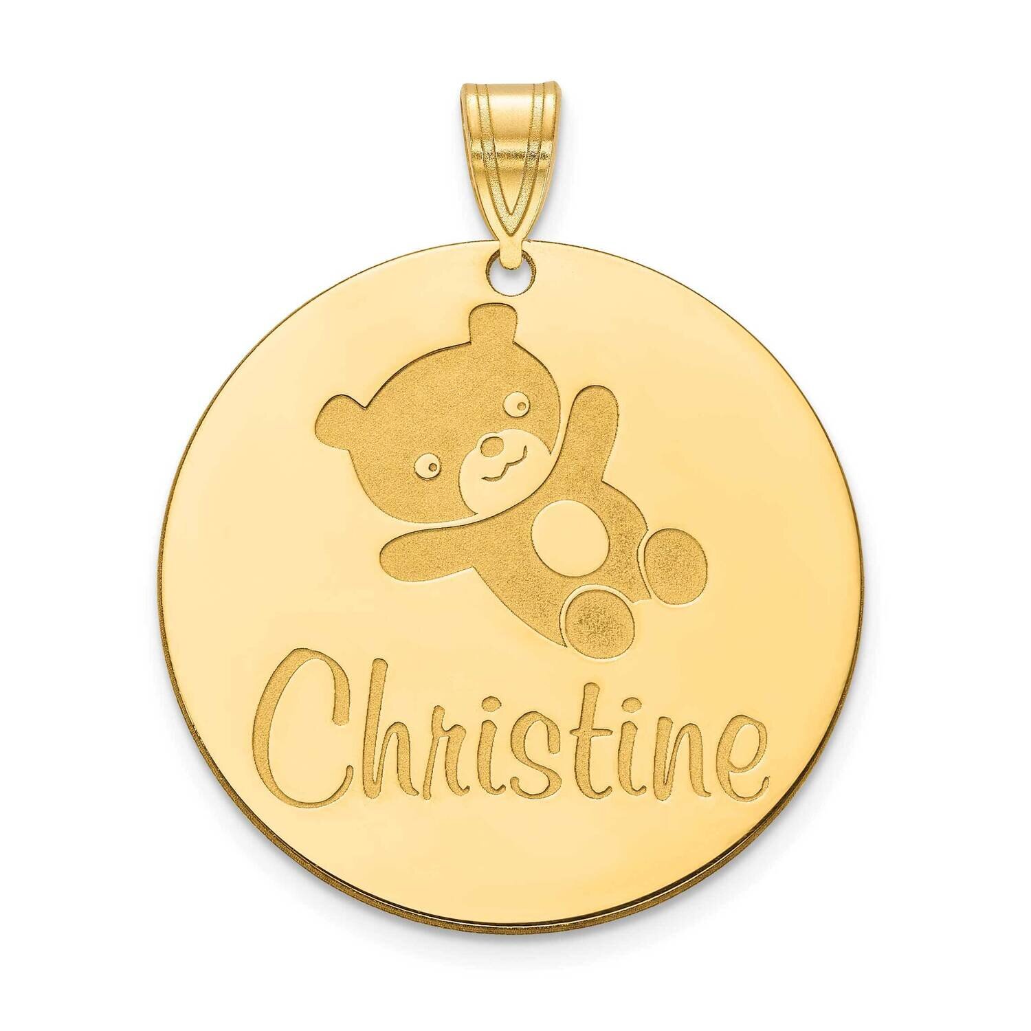 Engravable Customized Circle Charm Gold-plated  XNA1048GP, MPN: XNA1048GP,