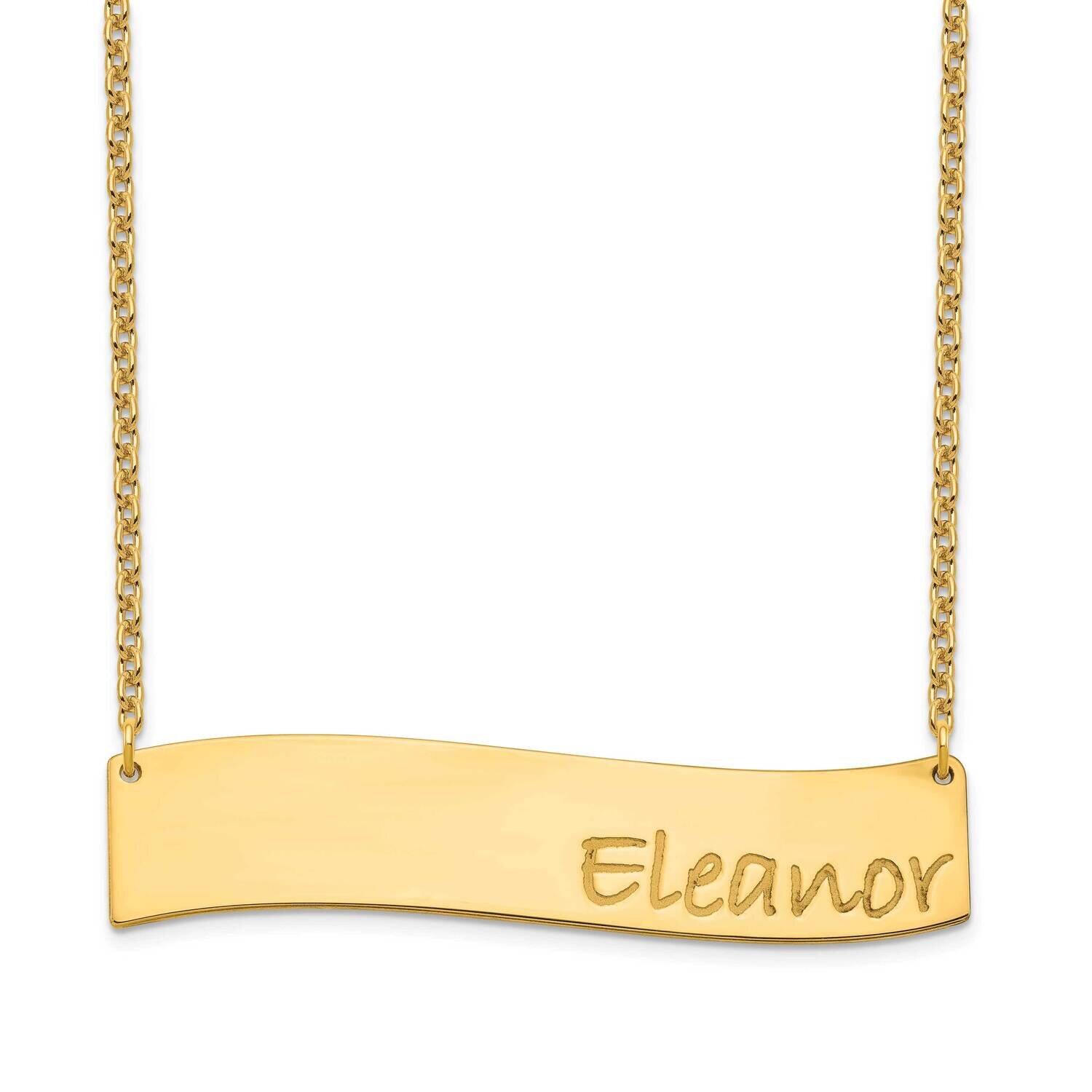 Wavy Bar Necklace Gold-plated Large  XNA1072GP, MPN: XNA1072GP, 191101990519