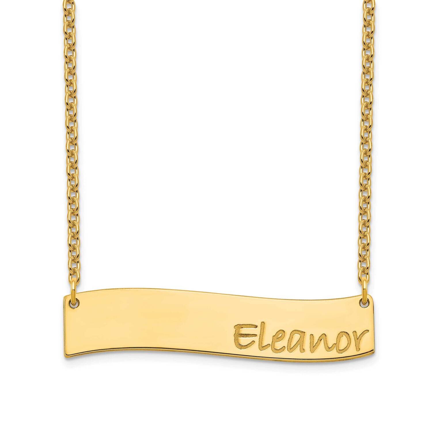 Medium Wavy Bar Necklace Gold-plated  XNA1073GP, MPN: XNA1073GP, 191101990557