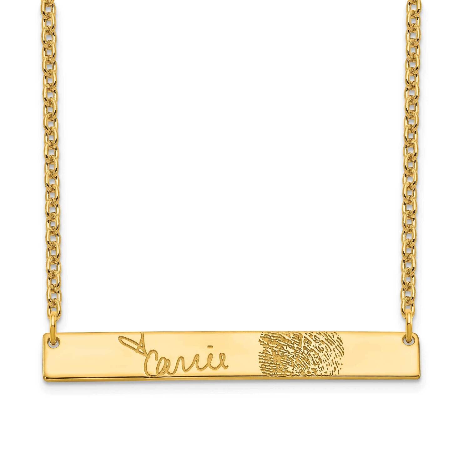 Signature and Fingerprint Necklace 14k Gold XNA1081Y, MPN: XNA1081Y,