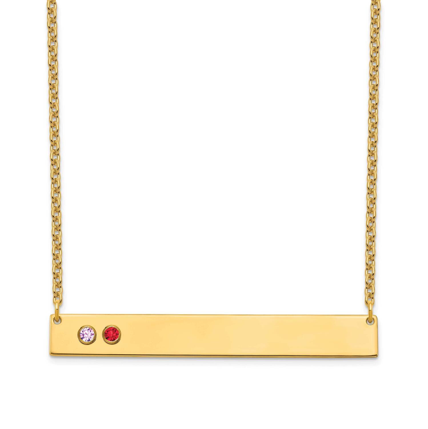 2 Birthstone Large Bar Necklace Gold-plated  XNA1084/2GP, MPN: XNA1084/2GP, 191101991448