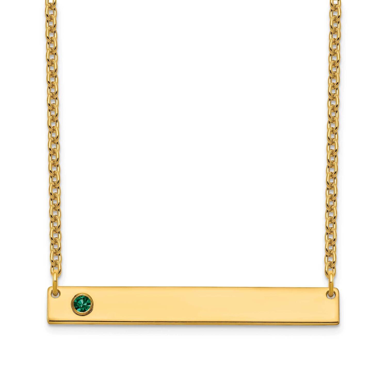 1 Birthstone Medium Bar Necklace Gold-plated XNA1085/1GP