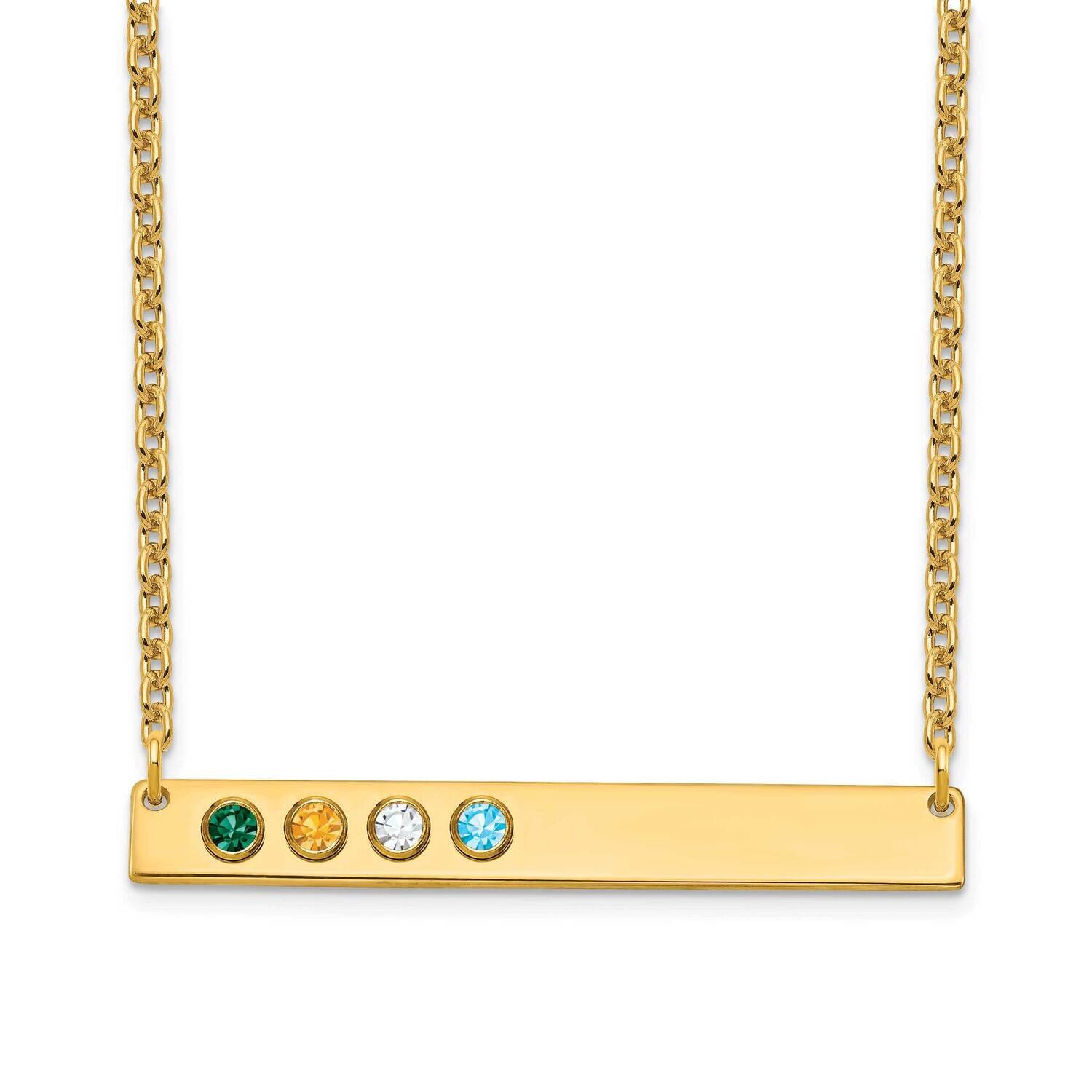 4 Birthstone Medium Bar Necklace Gold-plated  XNA1085/4GP, MPN: XNA1085/4GP, 191101991707