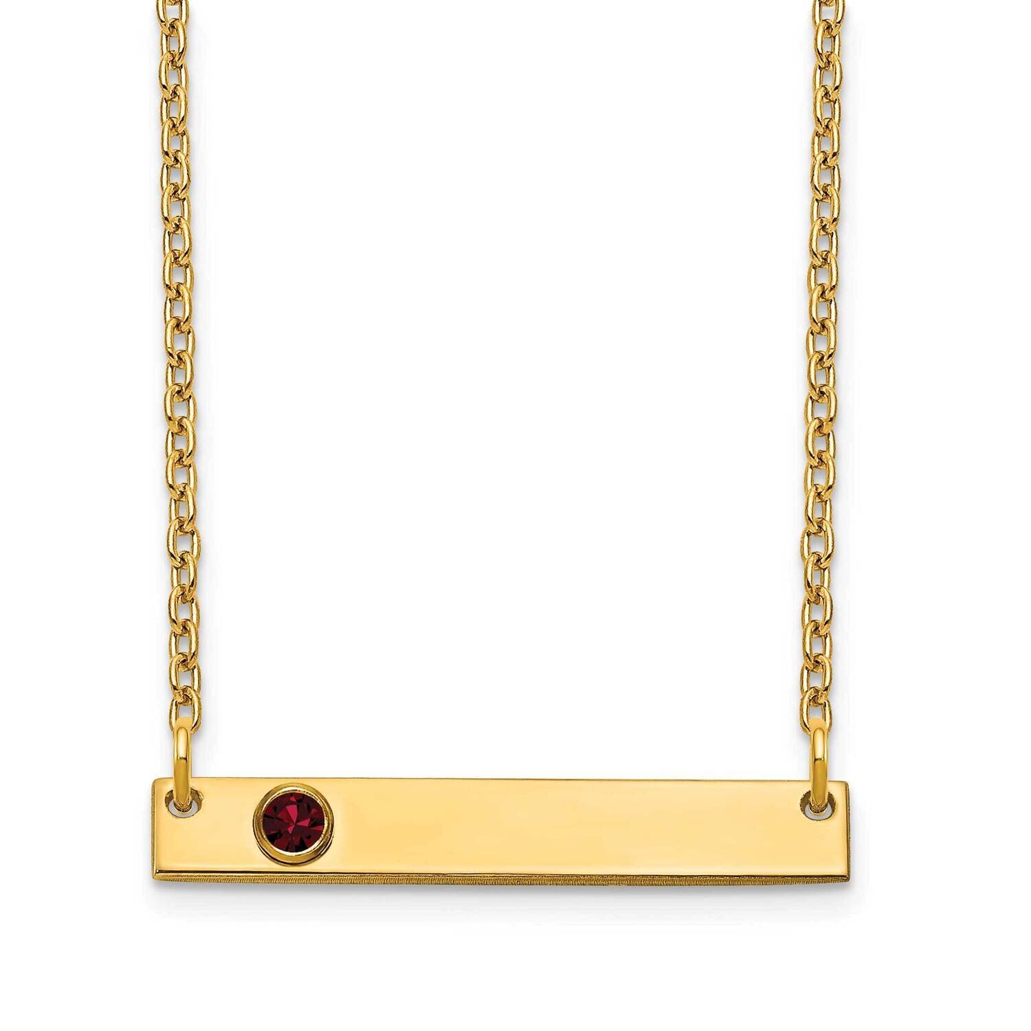 1 Birthstone Small Bar Necklace Gold-plated  XNA1086/1GP, MPN: XNA1086/1GP, 191101988998