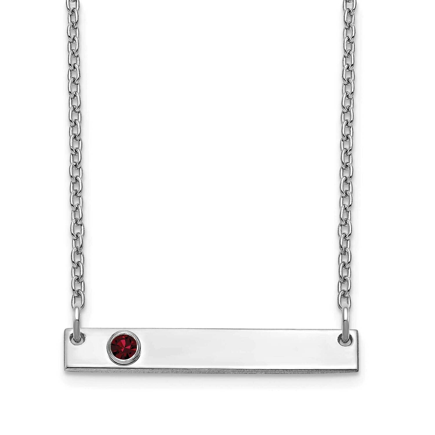 1 Birthstone Small Bar Necklace Sterling Silver XNA1086/1SS, MPN: XNA1086/1SS, 191101989001
