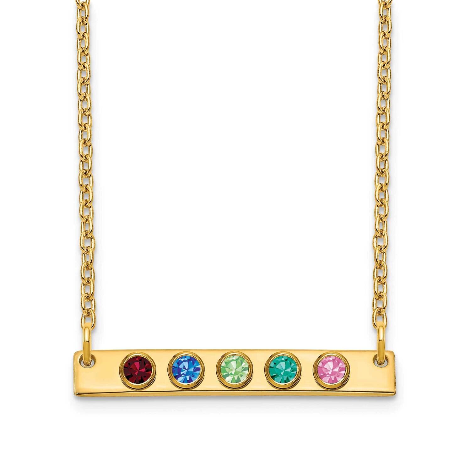 5 Birthstone Small Bar Necklace Gold-plated  XNA1086/5GP, MPN: XNA1086/5GP, 191101991929