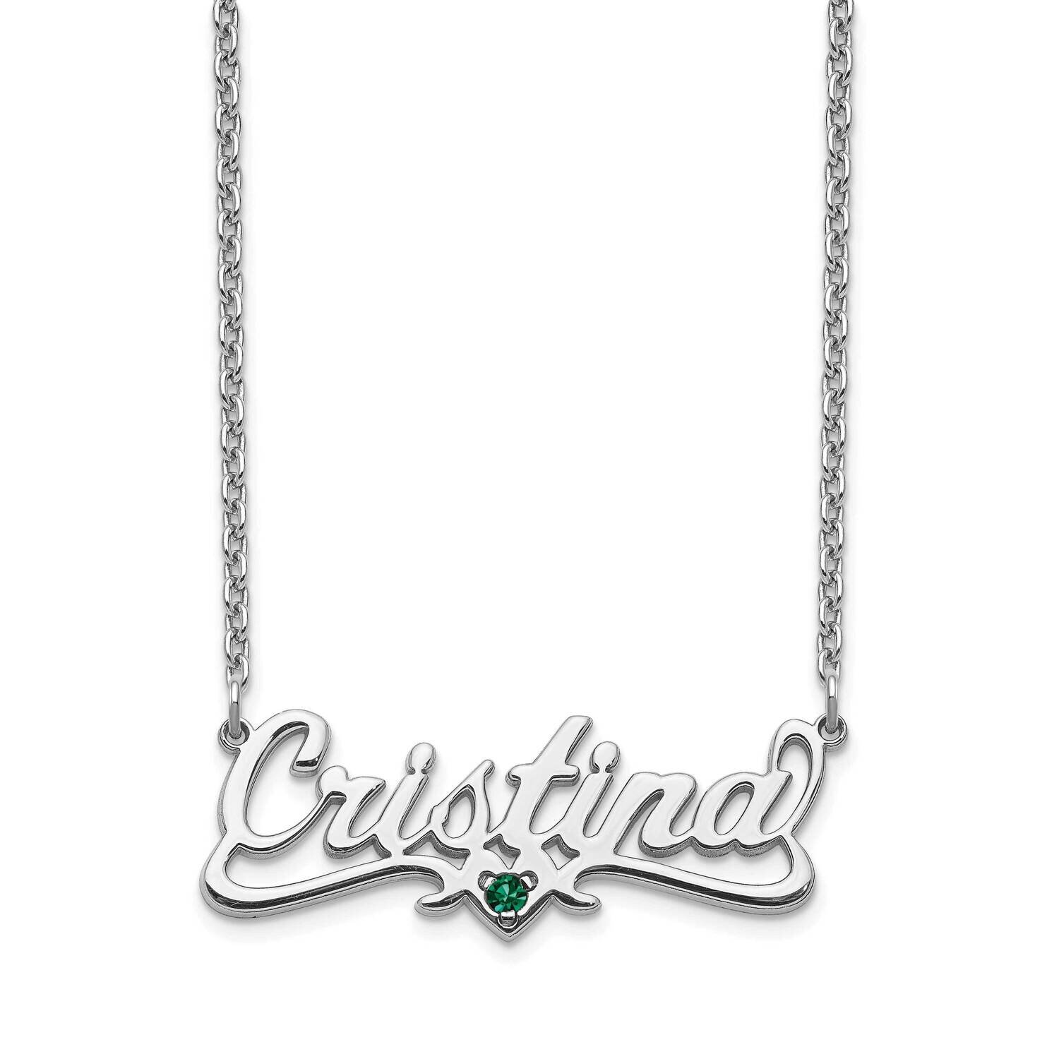 Set Birthstone Nameplate 14k White Gold XNA1104W, MPN: XNA1104W, 191101992247