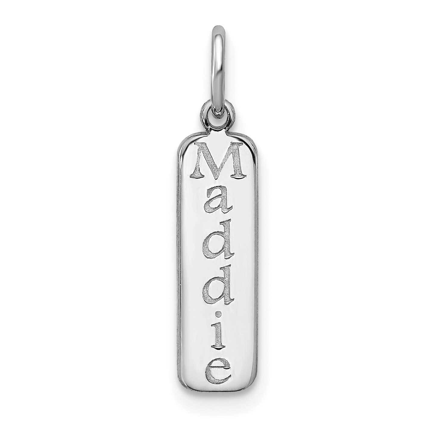 Name Plate Sterling Silver Rhodium-plated XNA1115SS
