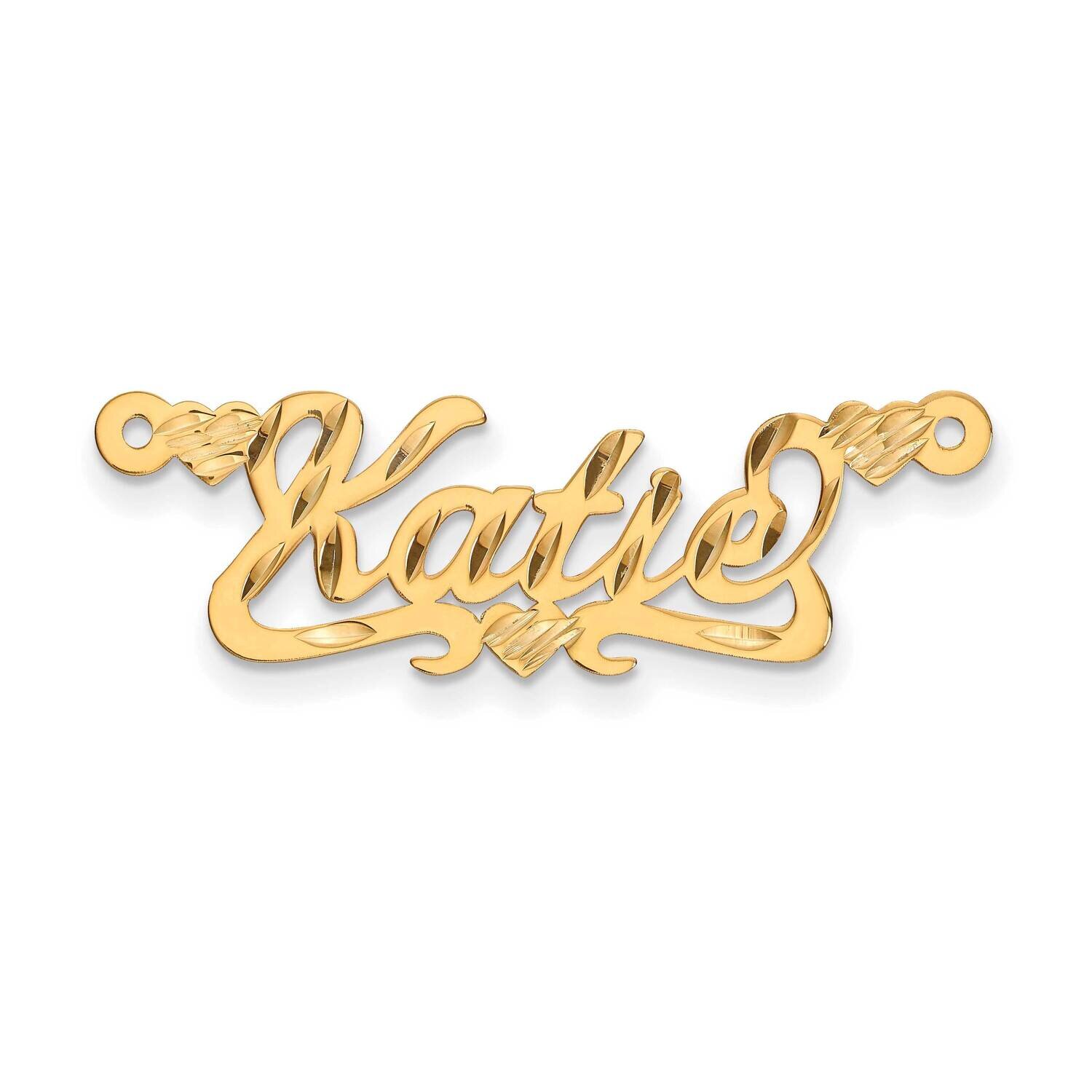 .013 Gauge Diamond-cut Name Plate Pendant 14k Gold XNA164Y, MPN: XNA164Y, 883957971476