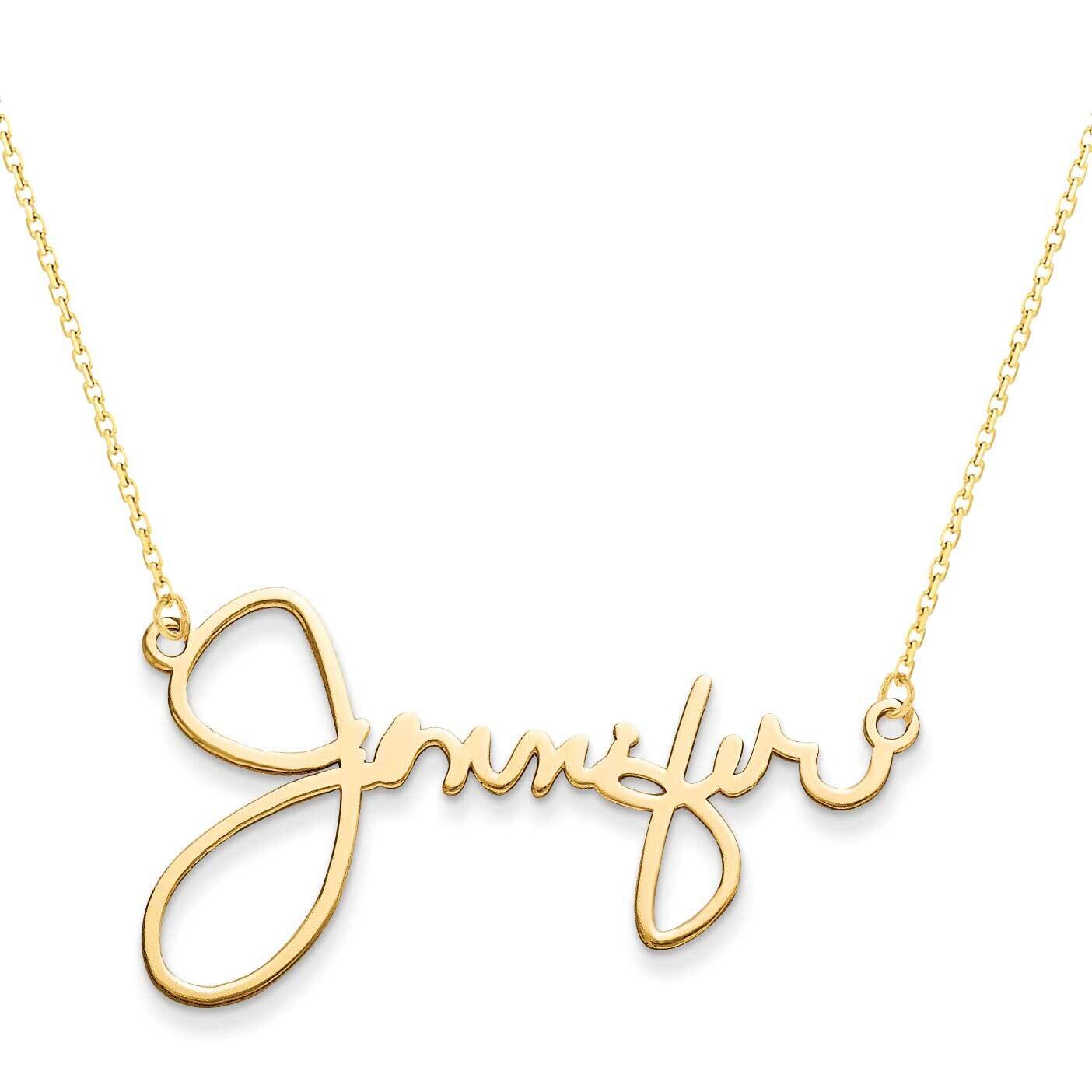 1 Name Signature Plate 14k Gold XNA506Y