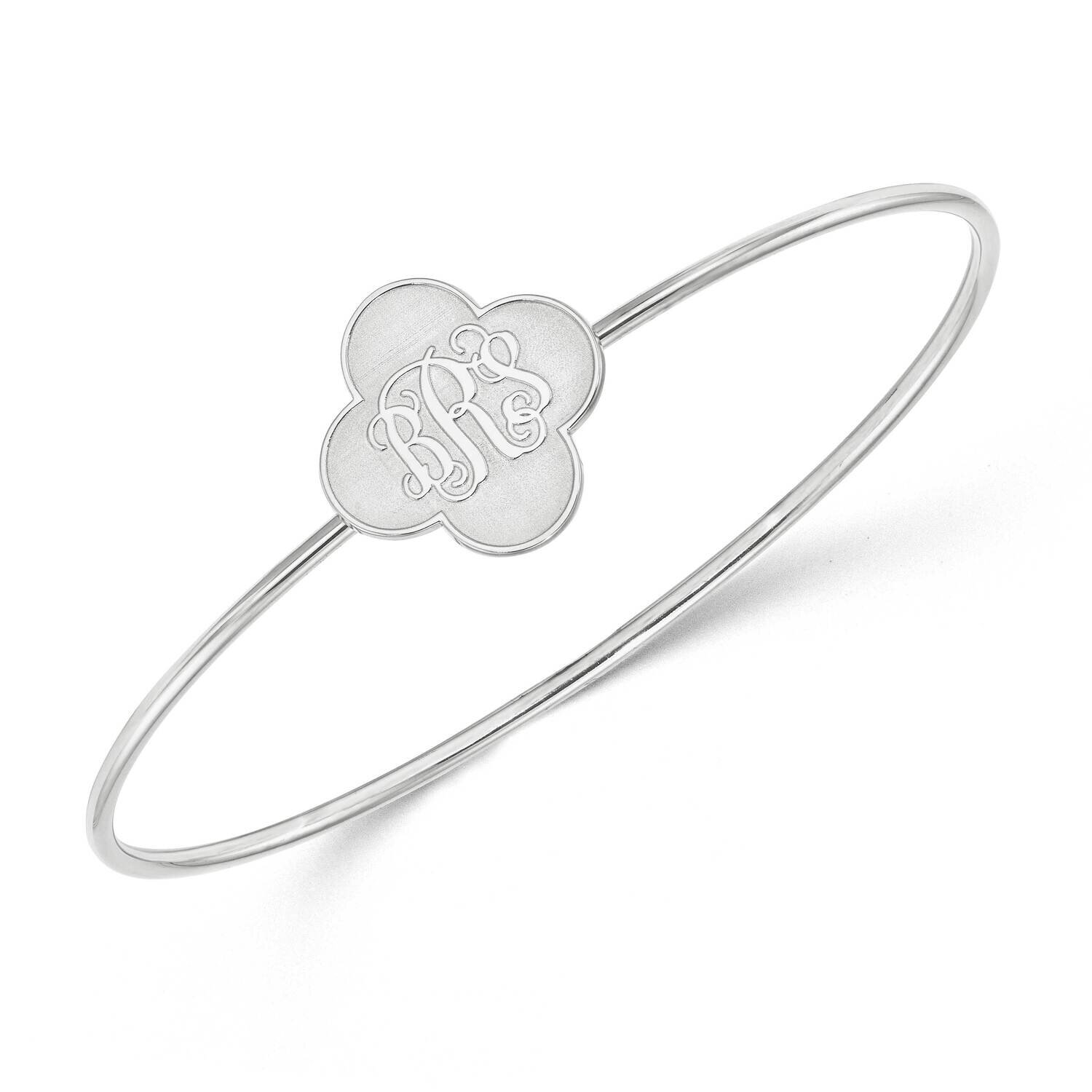 Clover Monogram Slip On Bangle Sterling Silver Rhodium-plated XNA603SS, MPN: XNA603SS, 886774555263