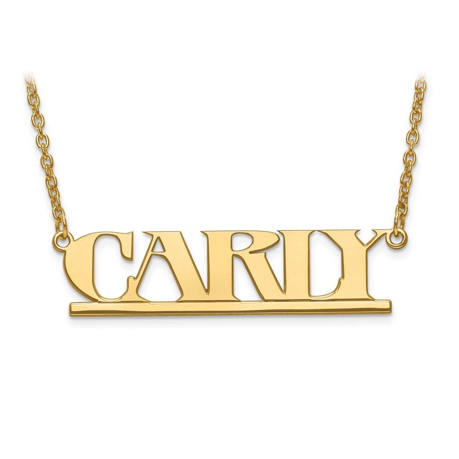 Nameplate with Chain 14k Gold Laser Polished XNA632Y, MPN: XNA632Y, 886774556208