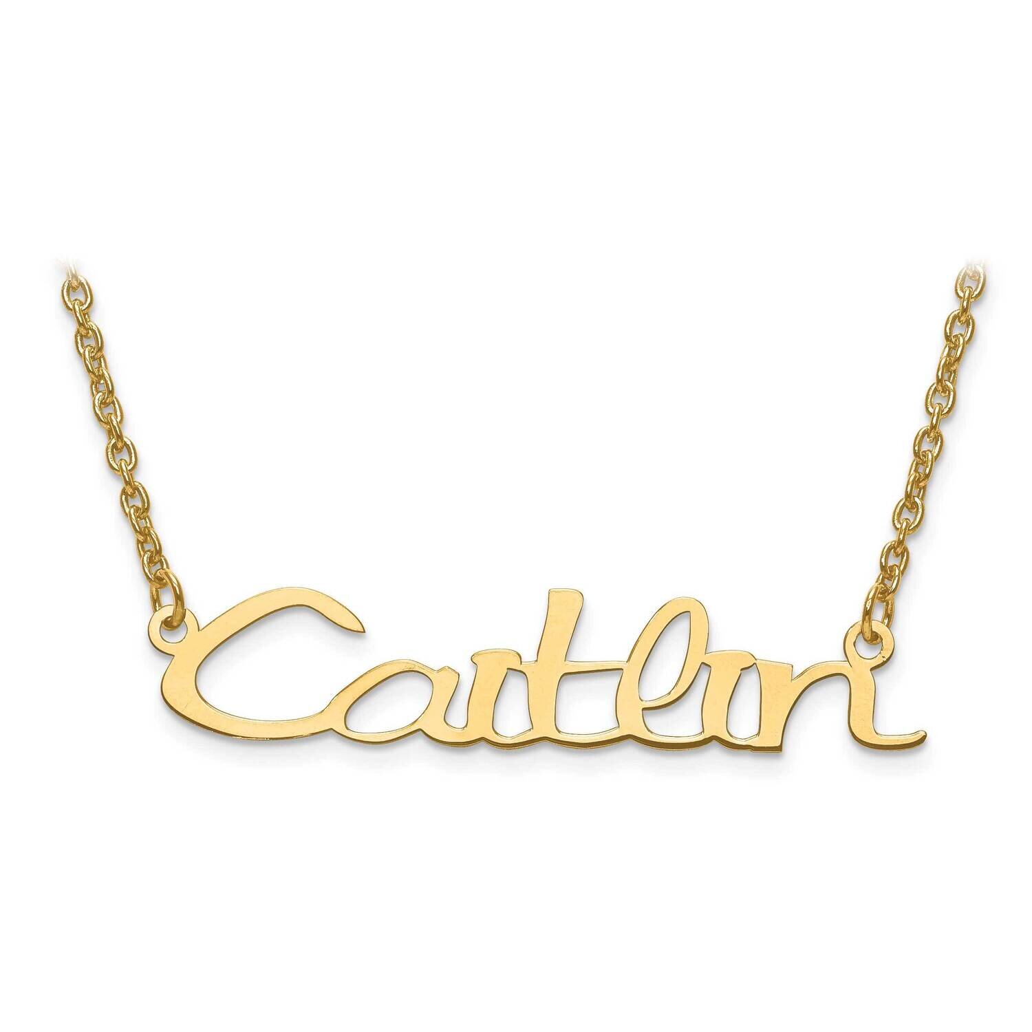 Nameplate with Chain 14k Gold Laser Polished XNA635Y
