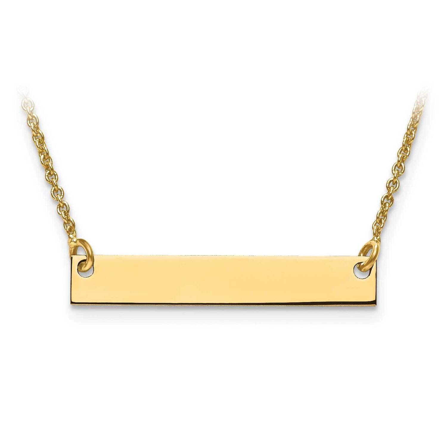 Small Polished Blank Bar with Chain Gold-plated Silver XNA637GP, MPN: XNA637GP, 191101220517